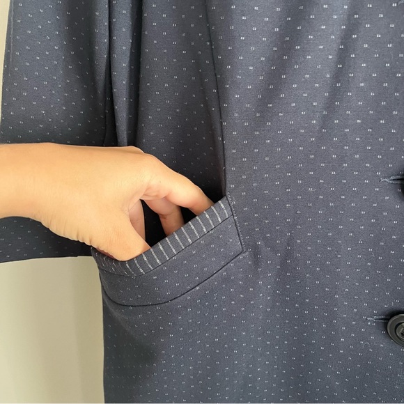 CAbi Two Piece Matching Set Jacket and Pants Navy Dot Print Women's Small - Picture 10 of 15